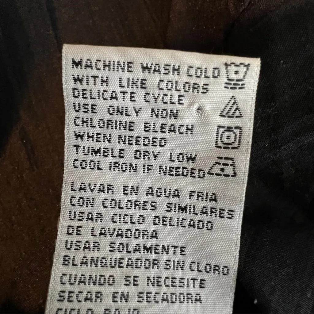 White Stag Size S(4-6) Black Button Front 3/4 Notched Sleeves w/Collar - Image 7