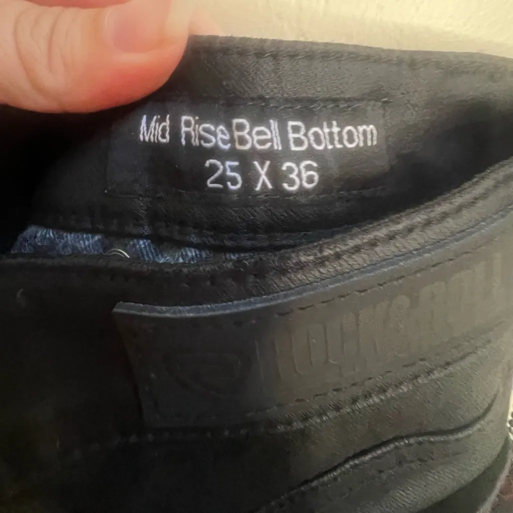 Rock&Roll Denim size 25x36 flare black jeans cowgirl pants - Image 6