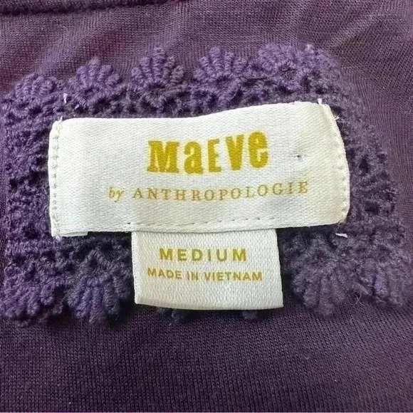 Anthropologie‎ Maeve Paisley Print Metallic Knit Belted A Line Dress Size Medium - Image 9