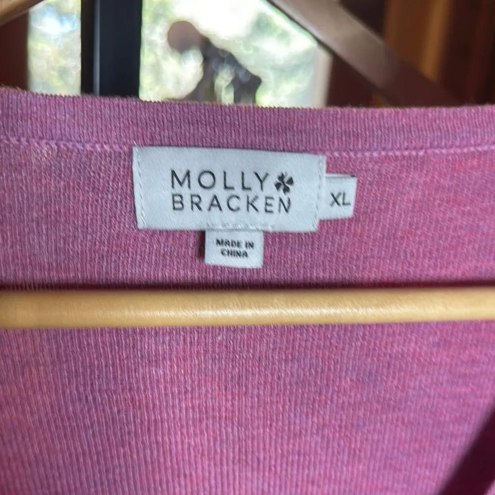 NWOT Molly Bracken Women's Pink Purple Knit Cardigan Sweater Size XL - Image 3