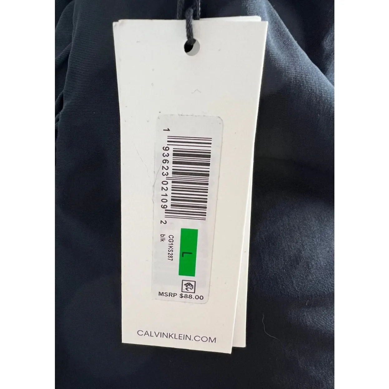 Calvin Klein Black Shirred Mesh Tankini Halter Top Swimsuit Top Stretch Large - Image 5