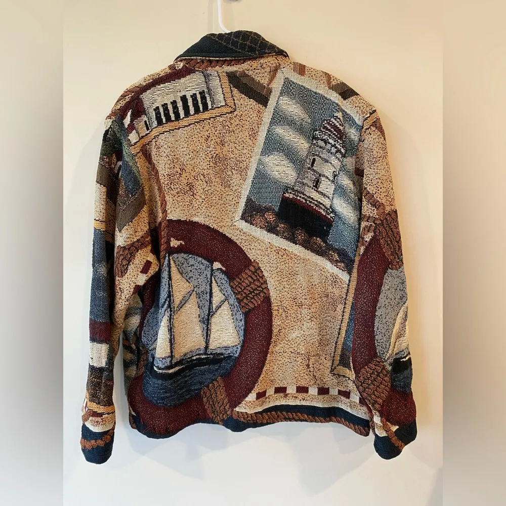 Painted Pony Vintage Tapestry Jacket Button Closure
Eclectic Grandma One Size Tan Size undefined - Image 2