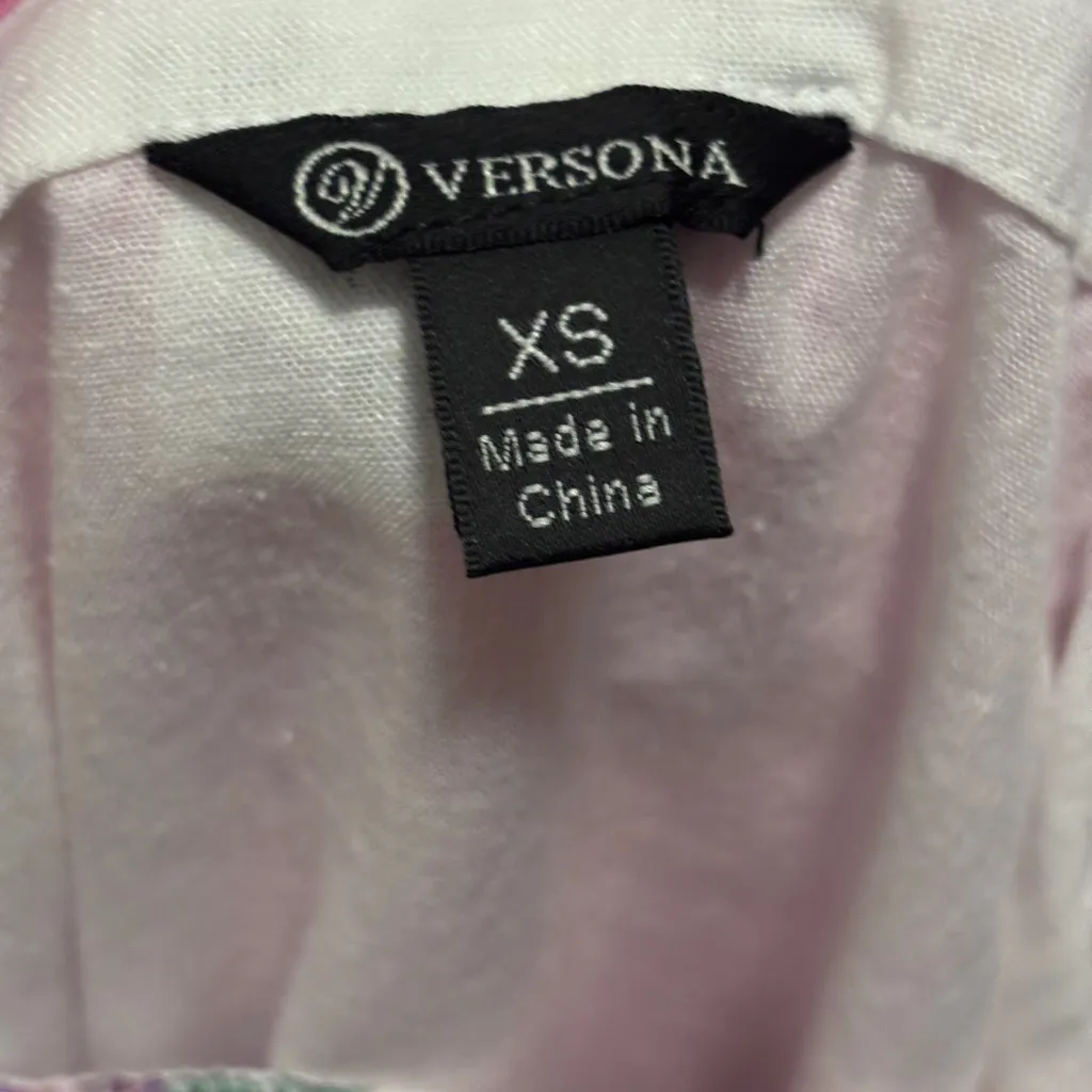 Versona / TIANA B Pink Floral Embroidered Linen Top and Midi Skirt Extra Small - Image 11