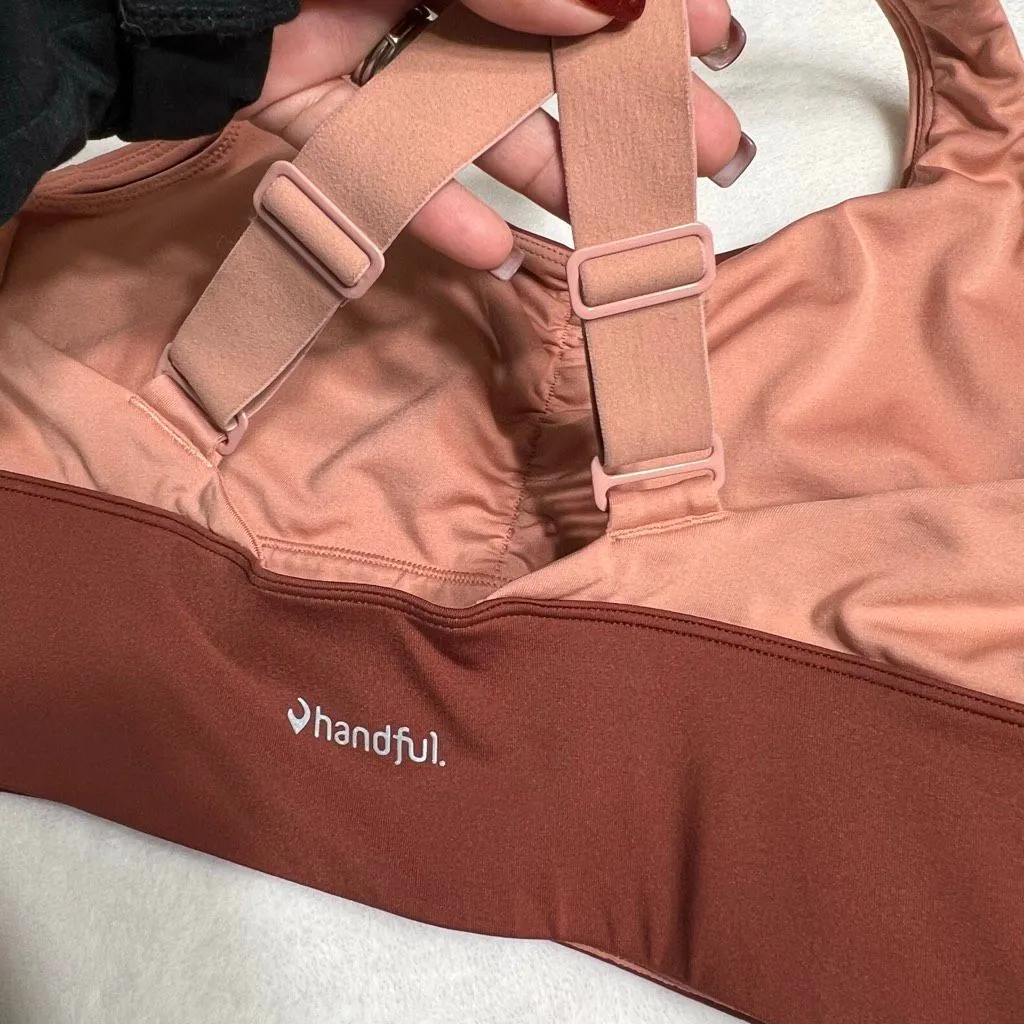 Handful Colorblock Game Time Sports Bra Medium - Image 3