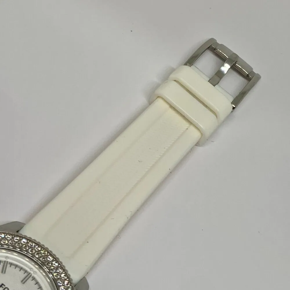 Fossil Ladies AM4462 S Quartz analog Date watch Silver tone 36 mm WR running - Image 3