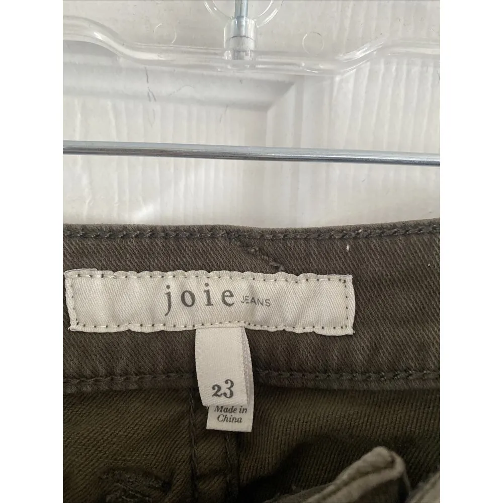 Joie Women's 23 Hazina Green Studded Skinny‎ Low Rise Moto Jeans - Image 5