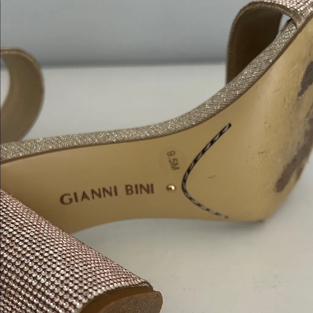 Gianni Bini Glittering Gold Block Heels - Image 5