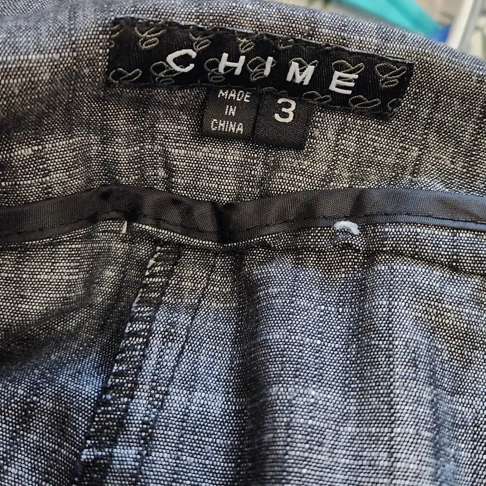 Y2K Chime Heather 3 Button Low Rise Waist Straight Leg Dress Pants Gray Size 3 - Image 10