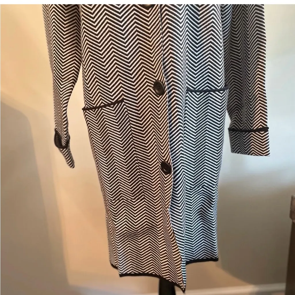 Nine West Monochrome Chevron Jacket - Image 3