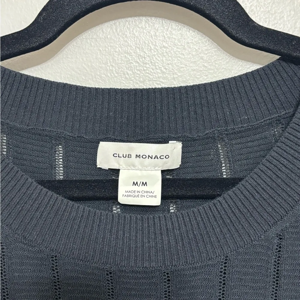 Club Monaco Summer Mesh Chandails Sweater in Black - Size M - Image 4