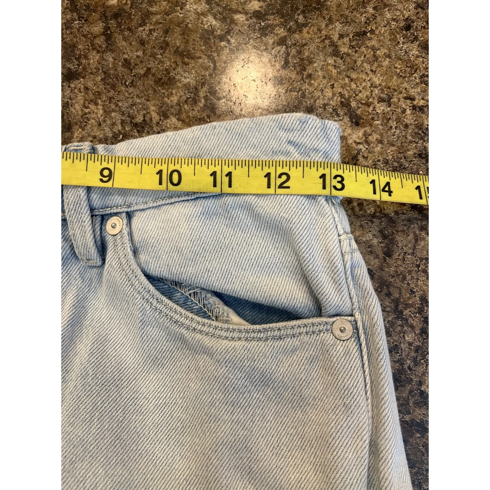 Blank‎ NYC The Baxter Ribcage Straight Leg Colorblock Raw Hem Jeans Size 24 - Image 7