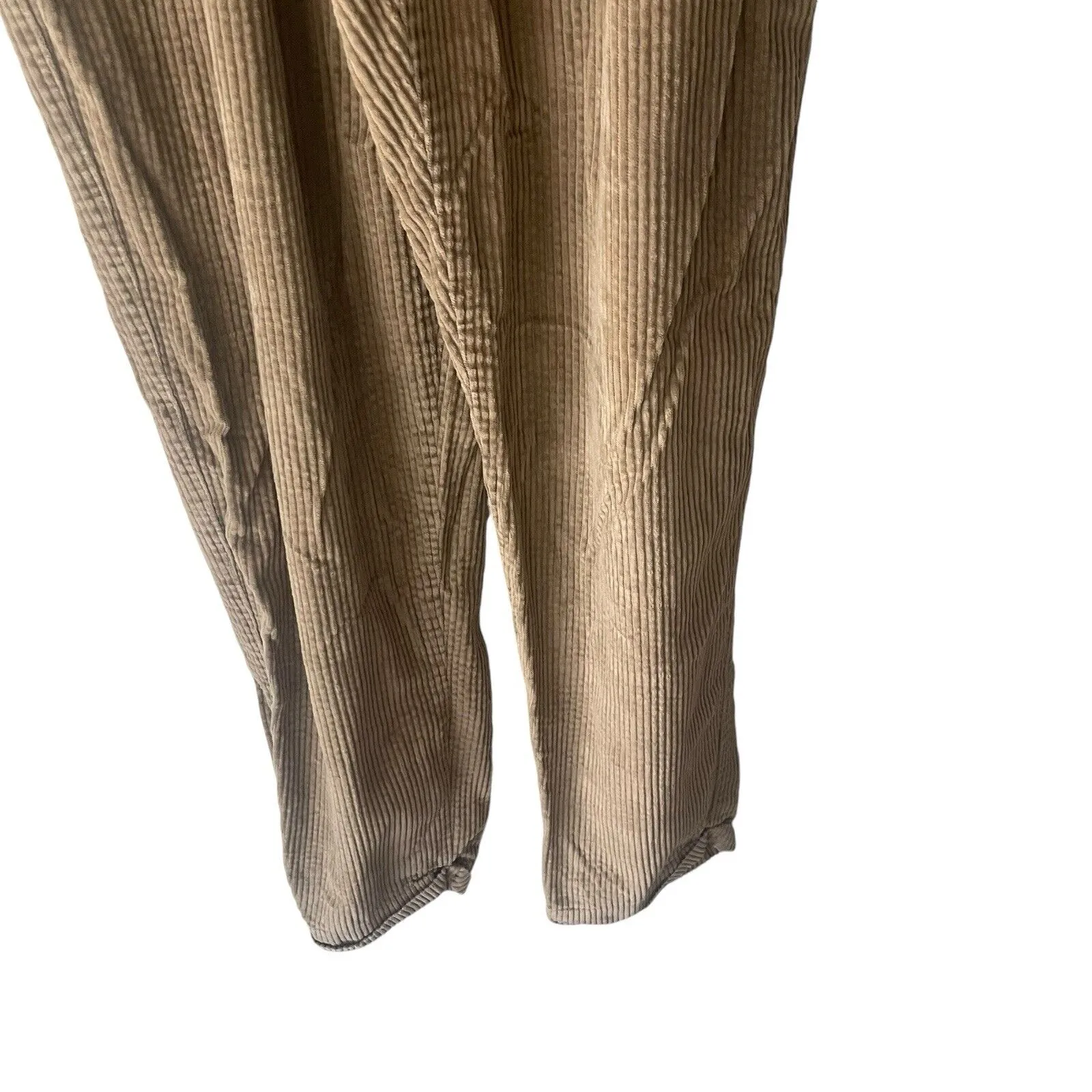 Eddie‎ Bauer Vintage 90s Women's Size 14 Tall Tan Light Brown Corduroy Pants - Image 3