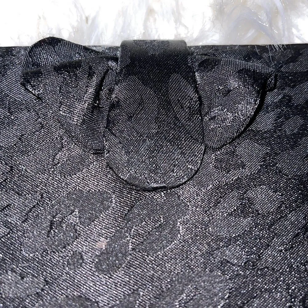 Vintage Kay Unger Black Animal Print Clutch - Image 5