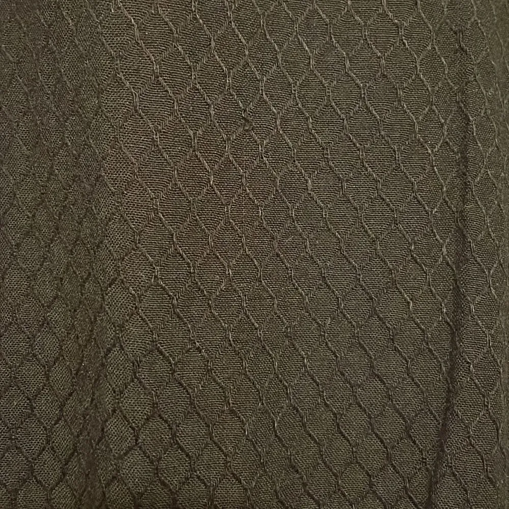 Soft Surroundings Black Patterned Jumpsuit with Cut out Sleeves & Pom Pom Trim - Image 7