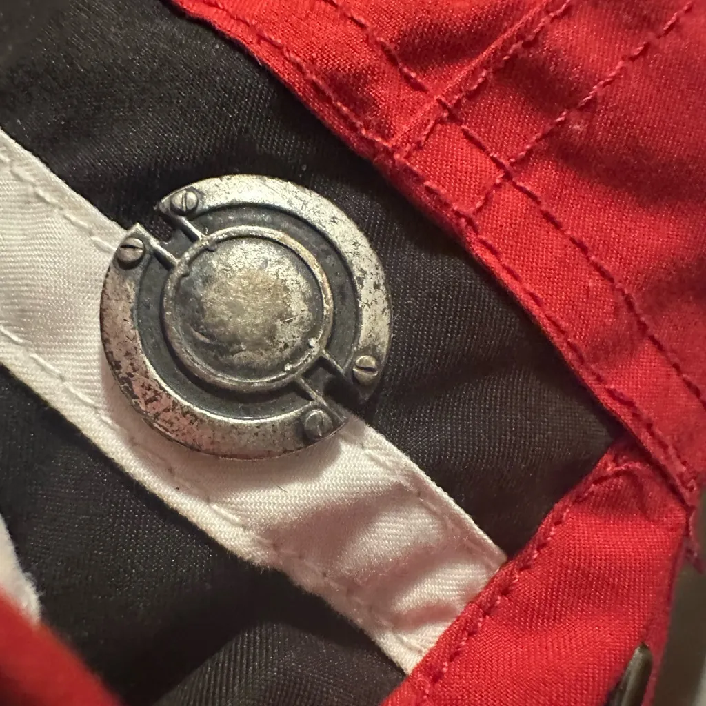 Vintage Fila Snowtime 1980’s Women Red Ski Jacket Coat Size 12 Military style - Image 8