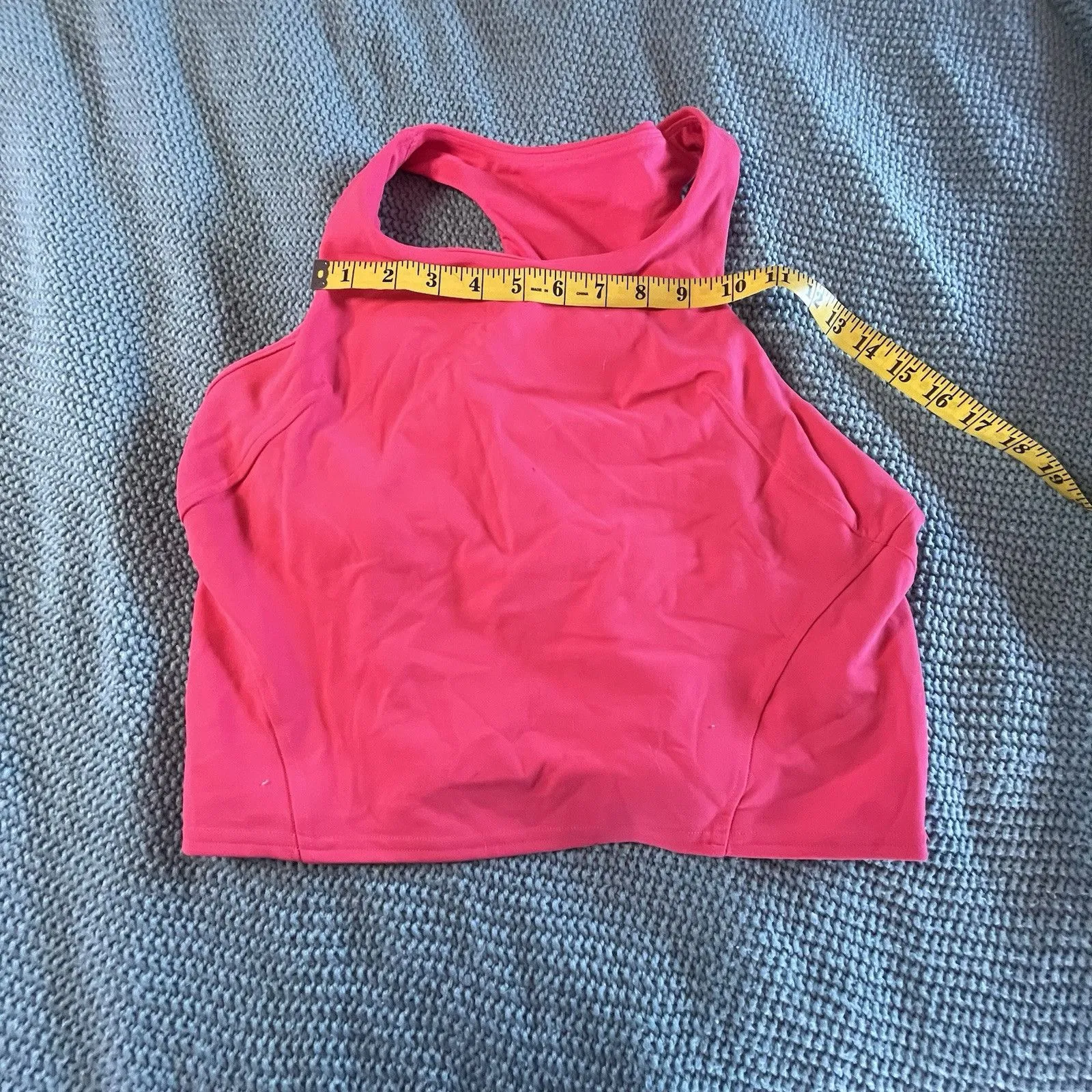 LADIES LULULEMON INVIGORATE TRAIN TANK active gym wear SONIC PINK size 12 dance - Image 2