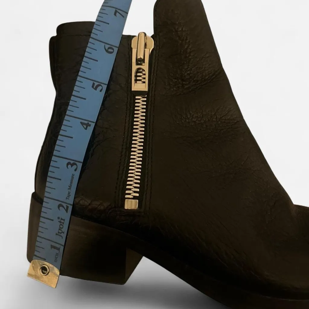 3.1 Philip Lim Black Leather Shearling Alexis Ankle Boots Sz 5 - Image 8