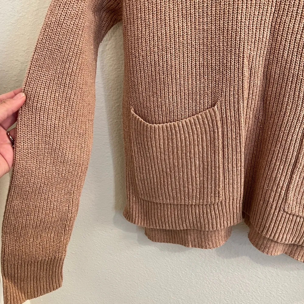 Madewell Patch Pocket Sweater Heather Rosewater Small - Image 4