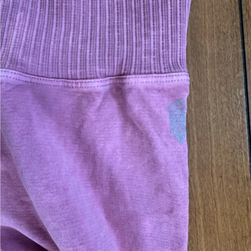 Free People Pink Seamless Ribbed Waist Leggings XS - Image 6