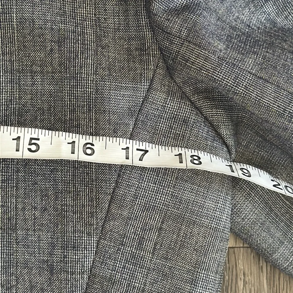Lafayette 148 NY Navy Gray Womens Blazer 10 Wool Office Soft - Image 8