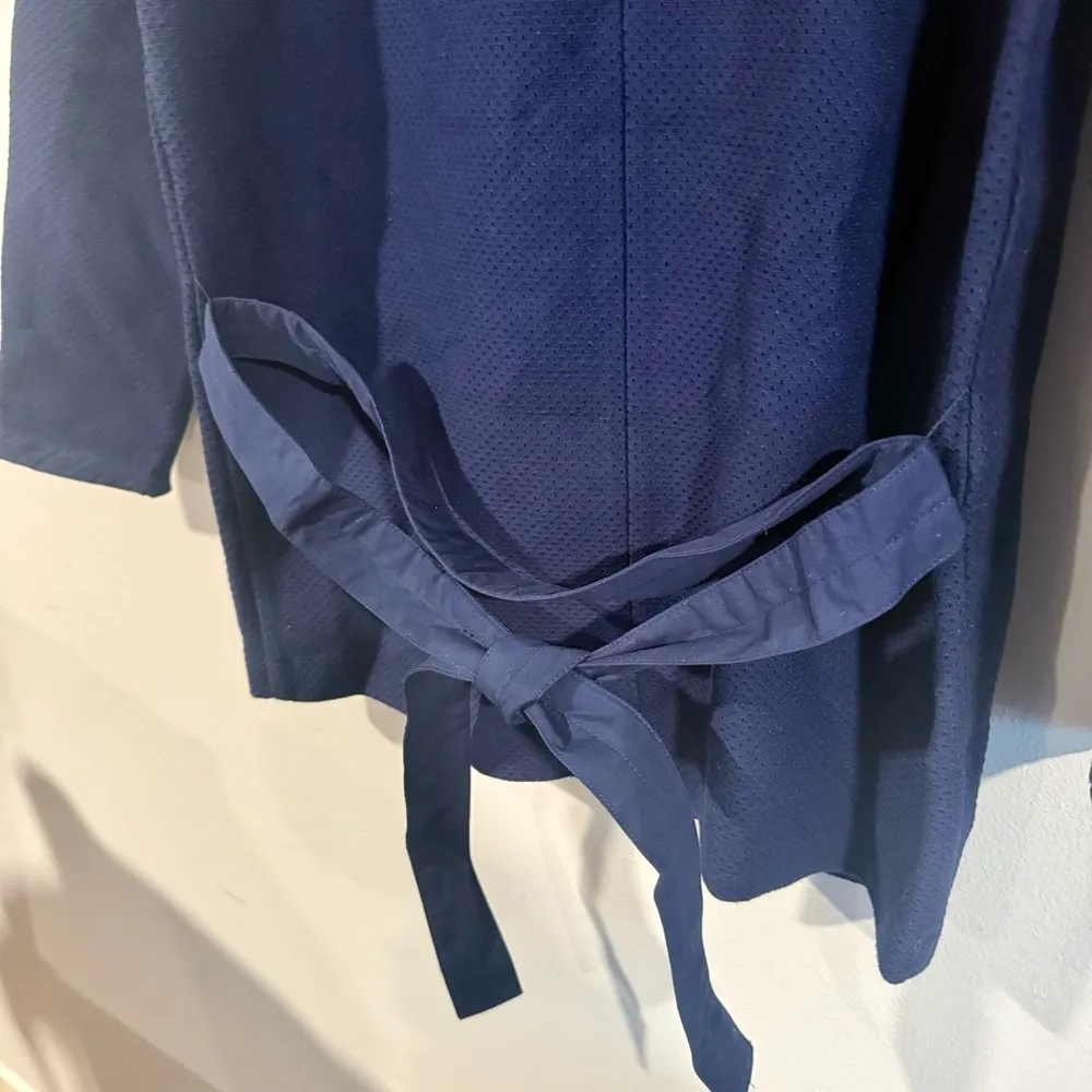 BENCH NAVY BLUE HOODED TRENCH WITH SNAP CLOSURE AND TIE WAIST SIZE SMALL NWT - Image 9