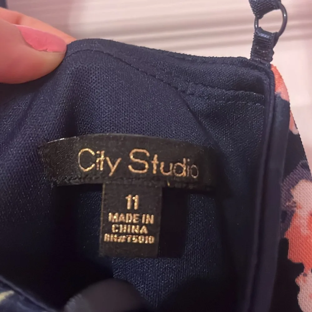 Floral Polka Dot Dress Black Size undefined - Image 4