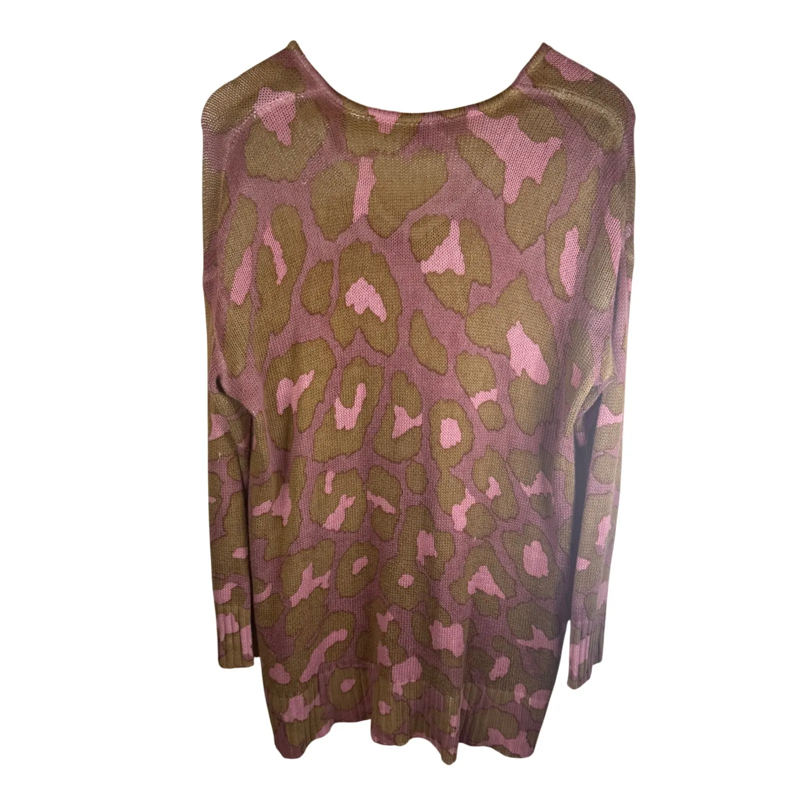 Revolve Show Me Your Mumu Rosy Leopard Knit Hug Me Sweater Boho Size SM - Image 8