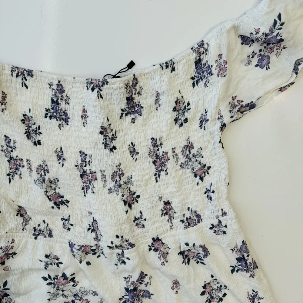 Zenobia‎ Women's Floral Plus Size Romper White 3XL - Image 3