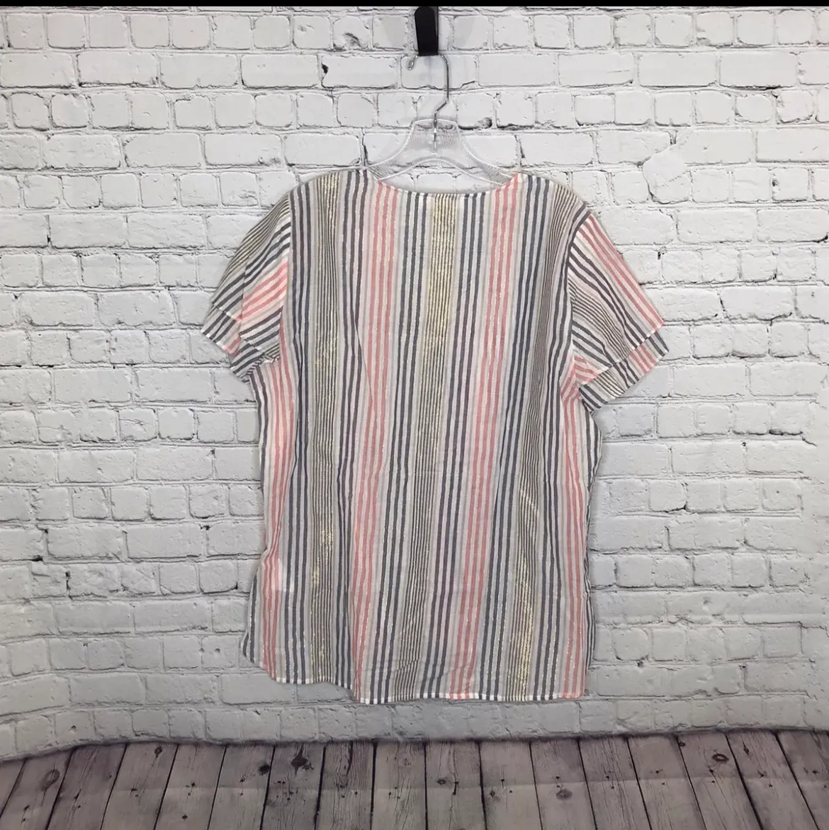 Michael Kors Michael  Women’s Striped Sheer Blouse - Image 2