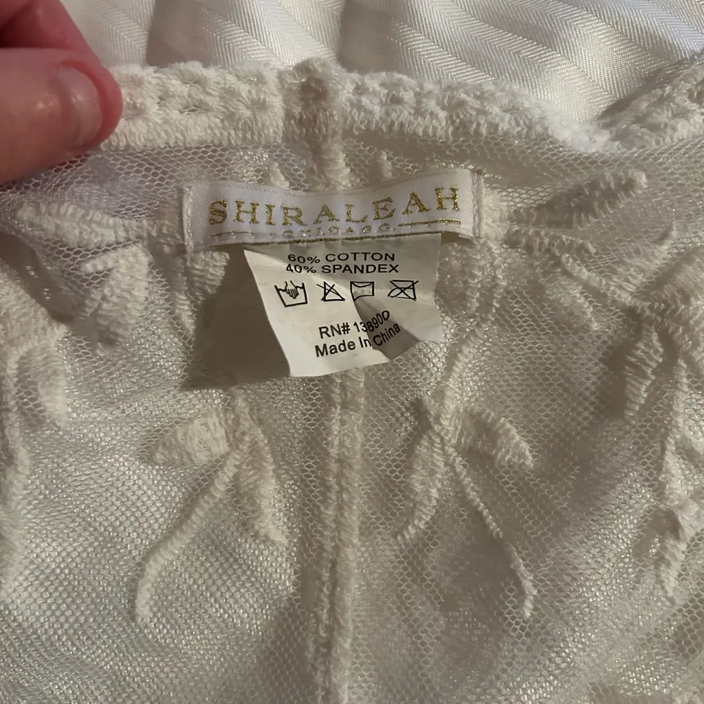 Shiraleah Lace KIMONO Cover Up Wrap Cream Ivory Ties At Front One Size Size undefined - Image 4