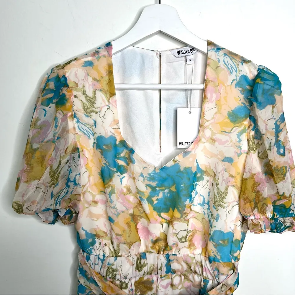 Walter Baker Weslie Romper Water Lillies Size Small - Image 5