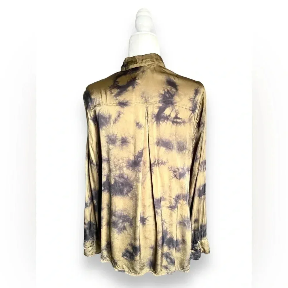 Revolve x Young Fabulous & Broke Susan Silky Button Up Blouse - Image 6