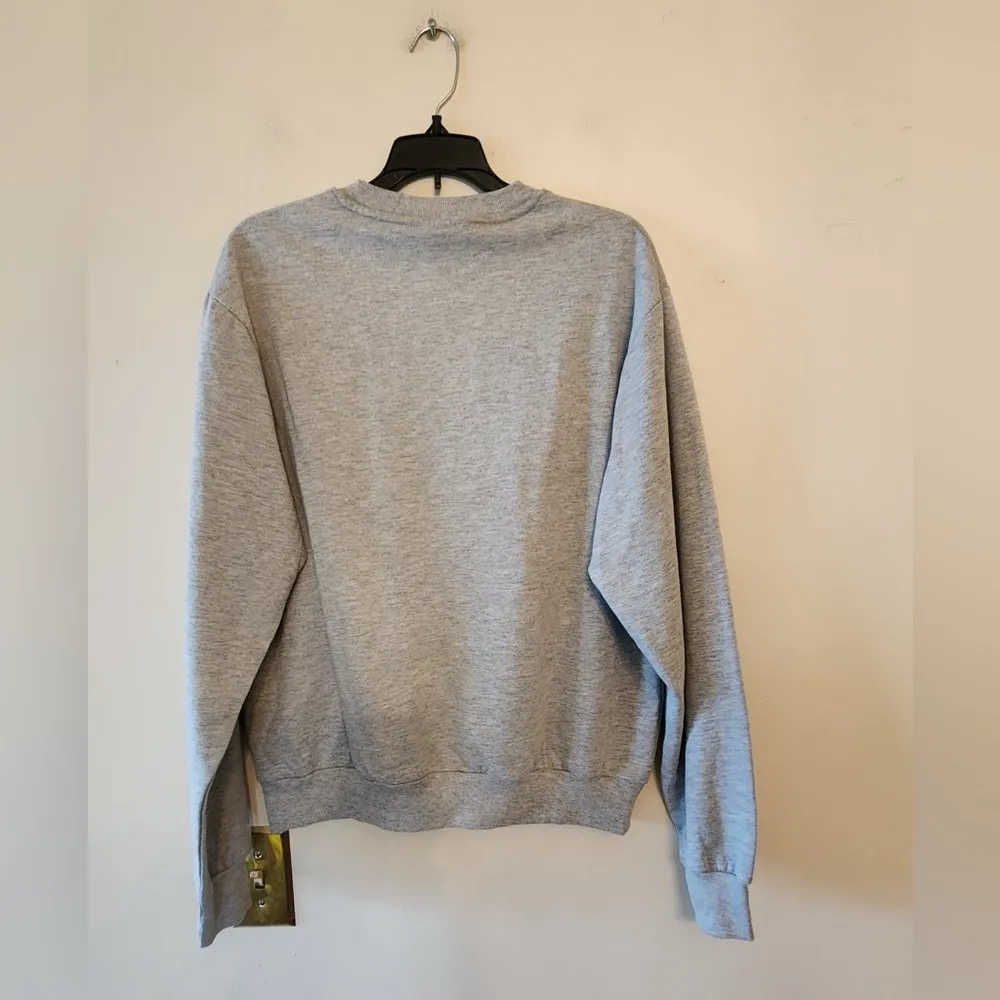 Looney Toons That's All Folks Graphic Print Sweatshirt size womens xs oversized Gray - Image 2