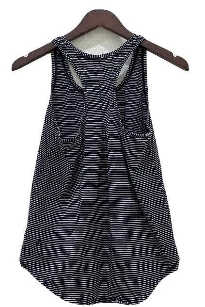 Hyper Stripe B/W Pleated Love Tank - Image 6