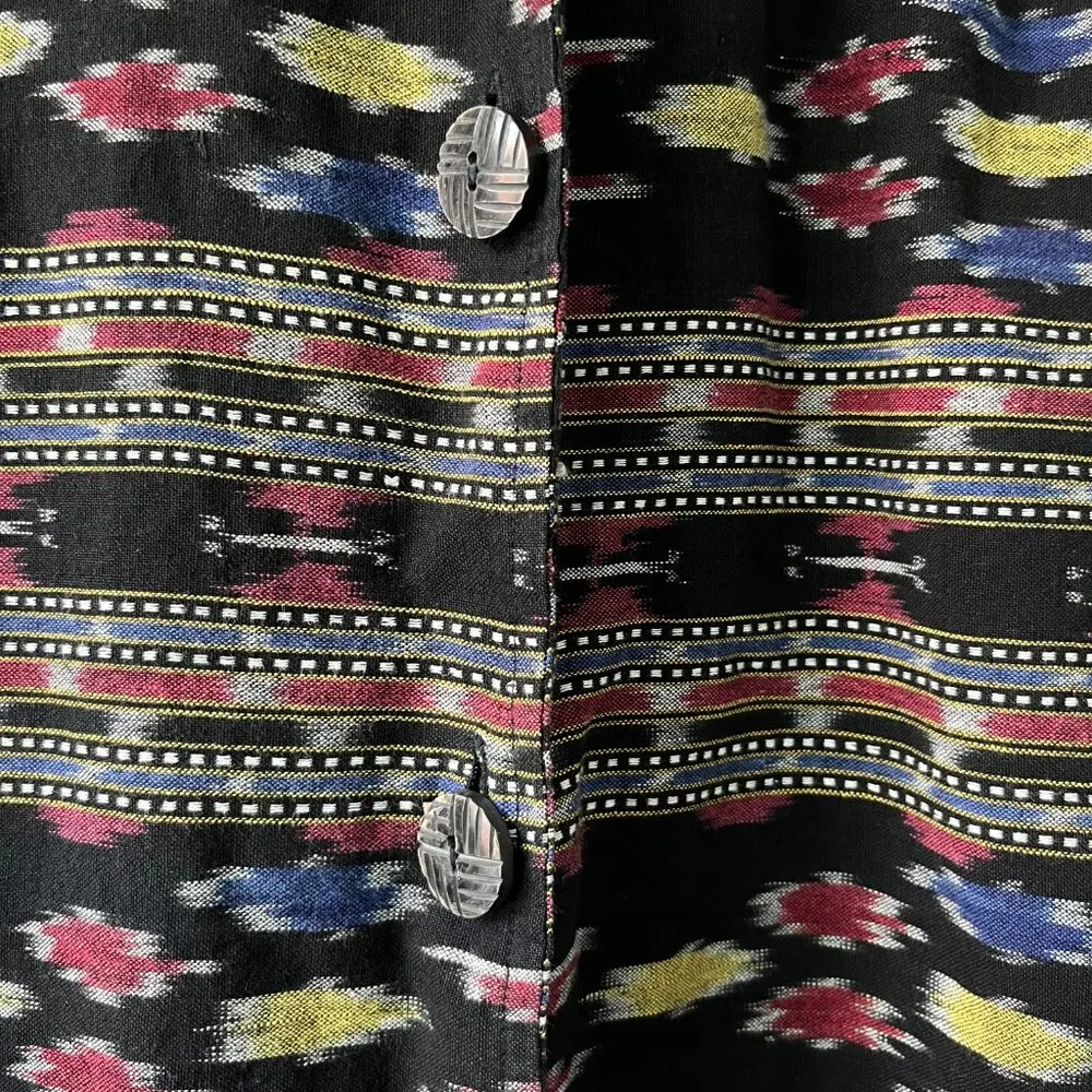 Chico's Design vintage cotton print shirt jacket, size 1 (medium/8) - Image 3