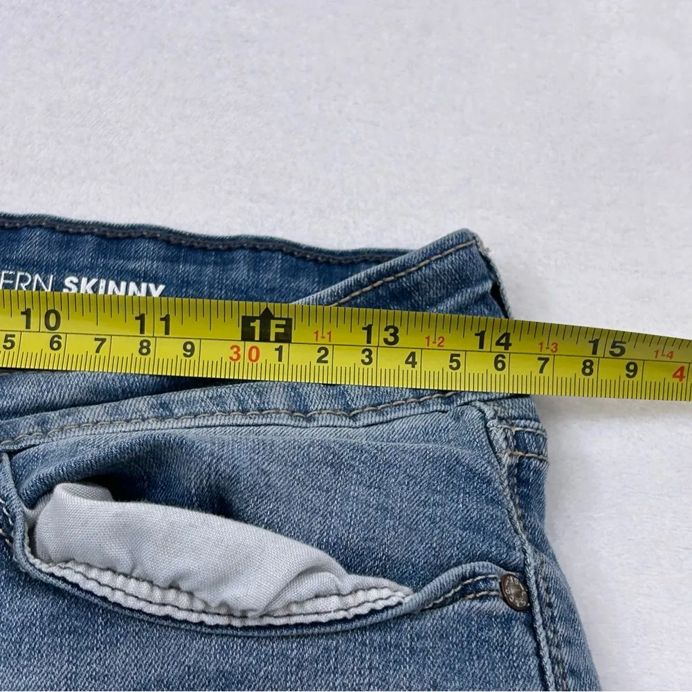 Denizen By Levi’s Modern Skinny Blue Washed Straight Stretch Jeans Womens 28x28 - Image 9