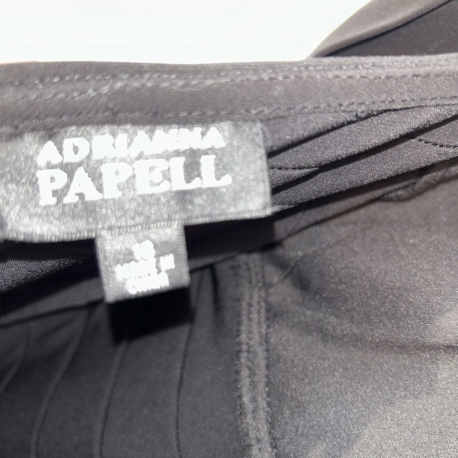 Adrianna Papell  Black‎ Ruffle Halter Knee-Length Dress Size 16 - Image 6