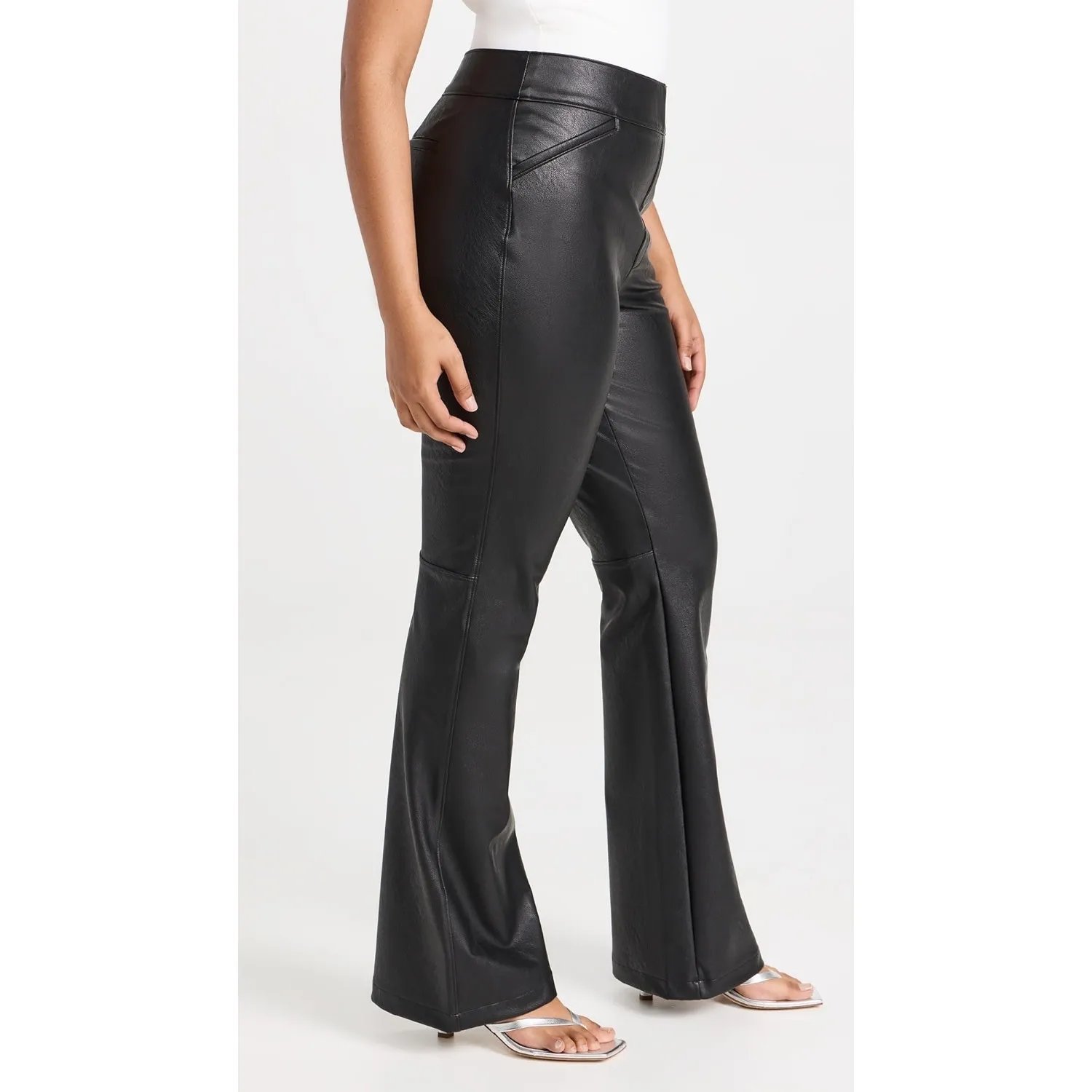 Spanx Faux leather pull on kick flare pants size 2x petite - Image 5