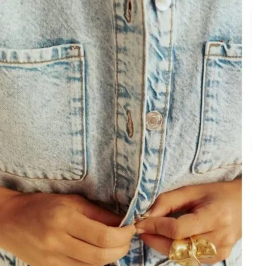 NWOT Zara Z1975 DENIM MIDI DRESS Bloggers Fave  Blue - Image 5