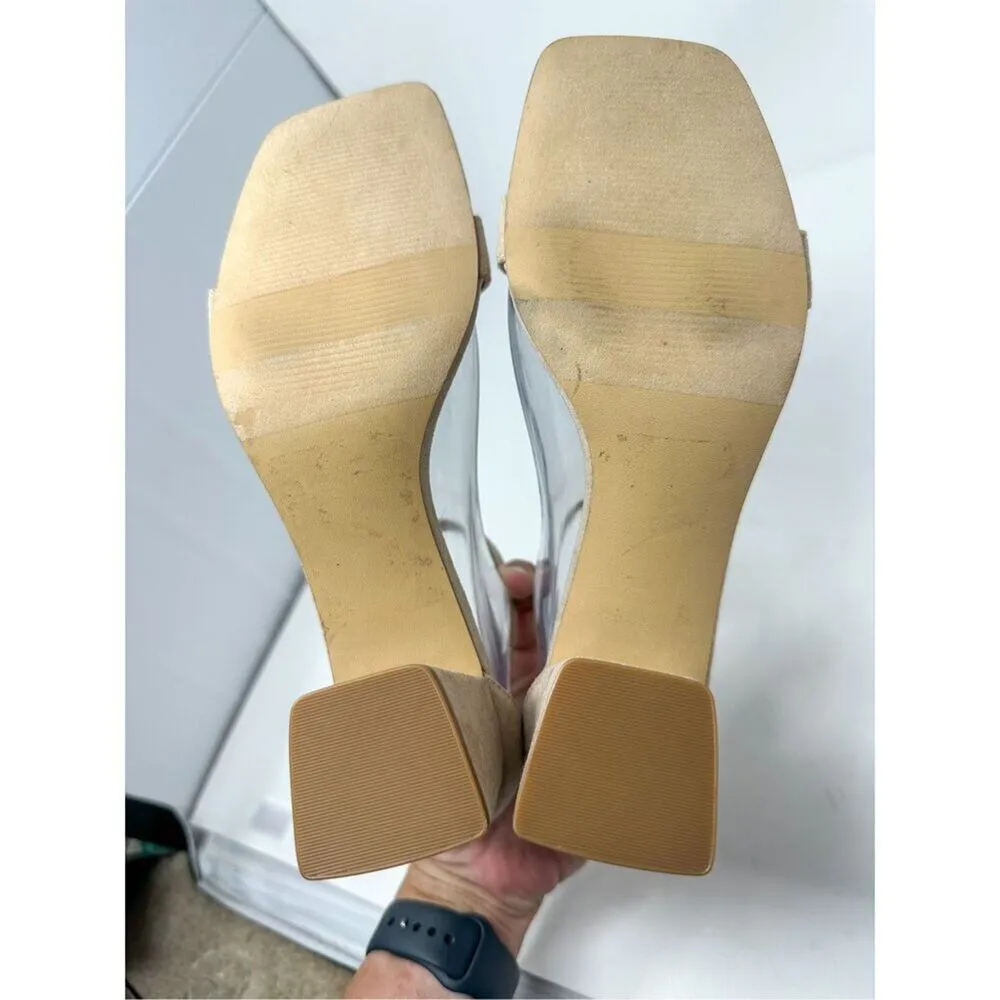 NEW Abound Women's Finn-Fab Nude Block Heel Sandals Beige Size 6.5M - Image 11