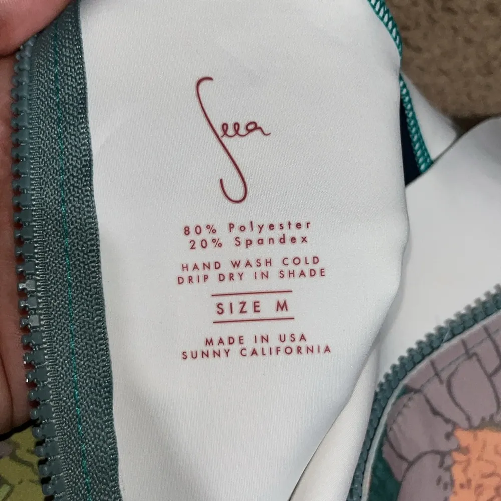 Seea Gaviotas Surf Suit Mirage Floral Medium Blue - Image 10