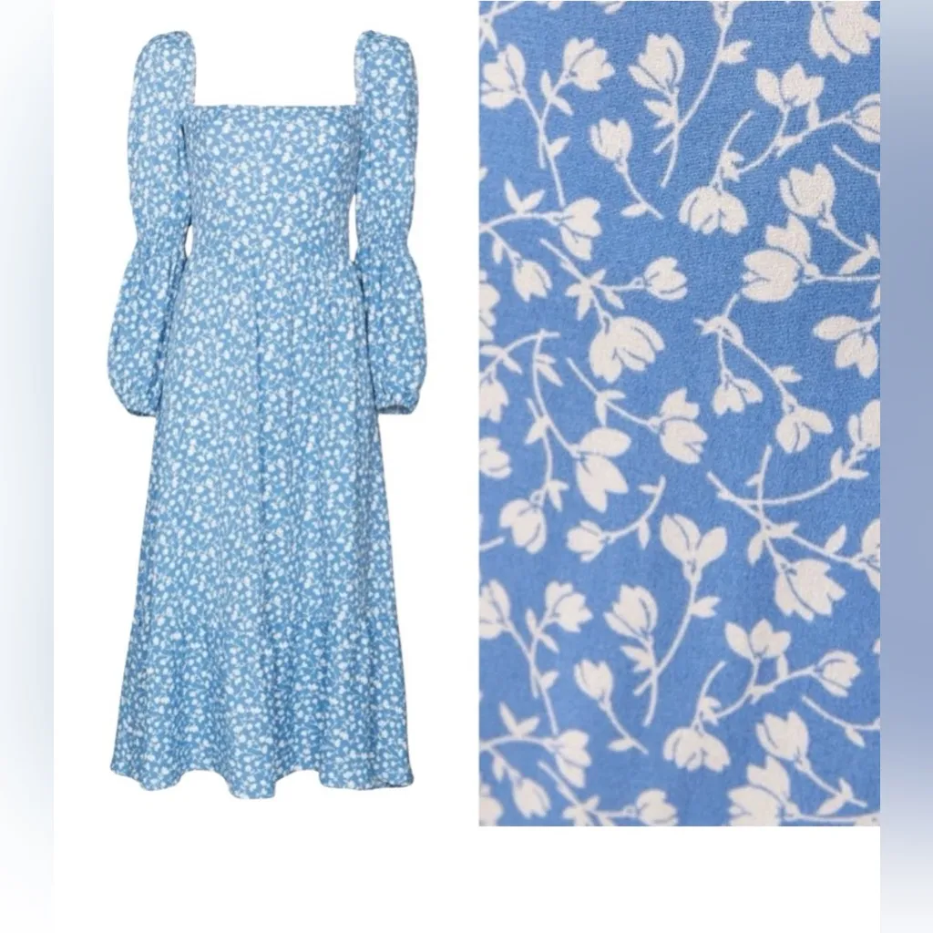 Reformation dress size 6 flattering silhouette, accentuated by the puff sleeves - Image 6