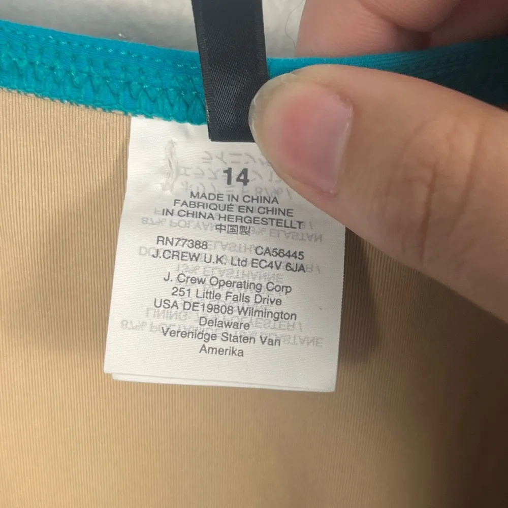 J.crew Havana Blue Ruched femme one-piece swimsuit size 14 - Image 10