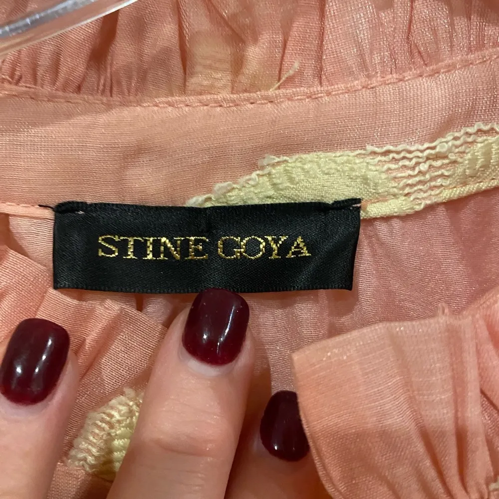 Stine Goya Jasmine Dress in Freedom Flower Grapefruit Butter Yellow Sz XXS Pink - Image 3