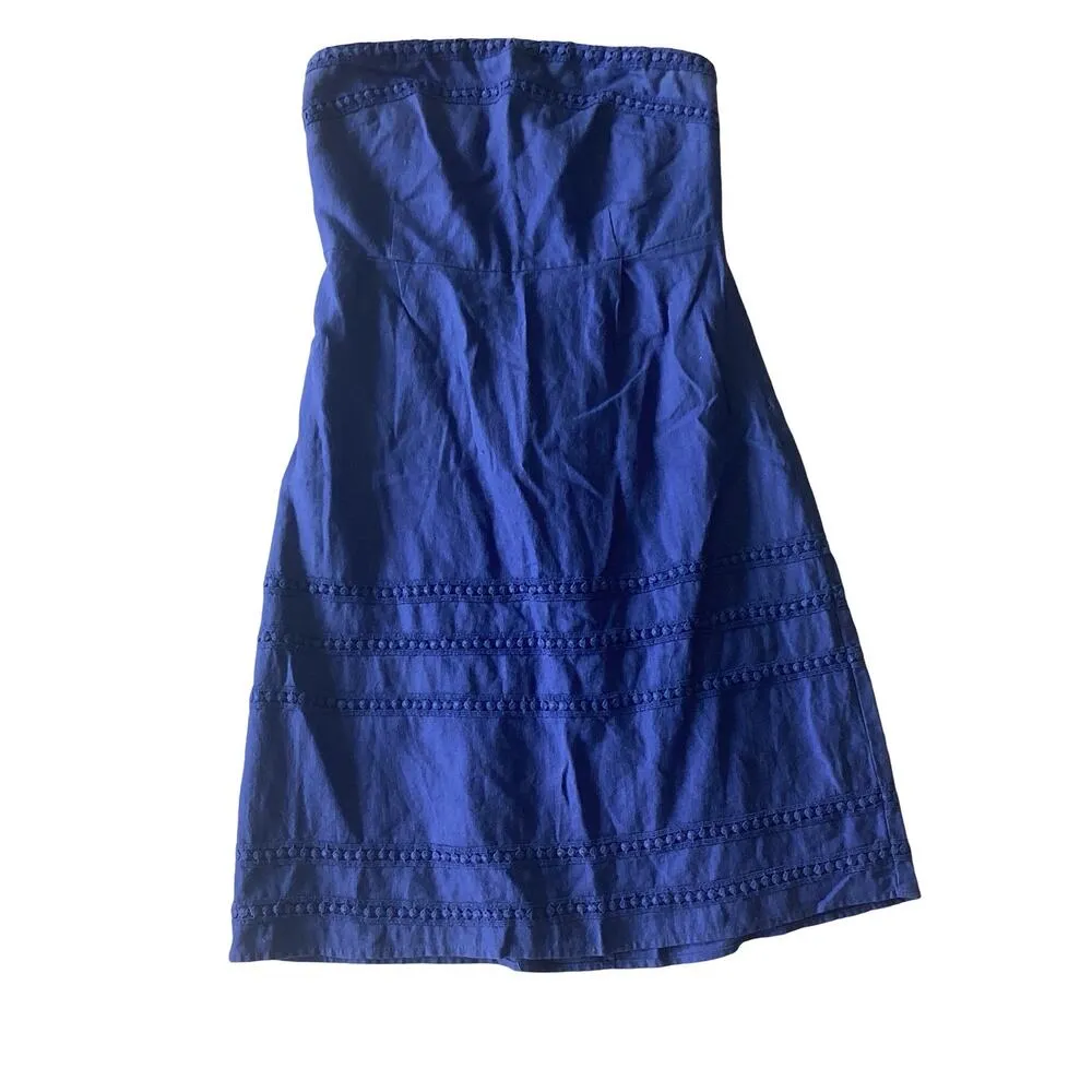 Strapless Linen-Blend Dress - Image 4