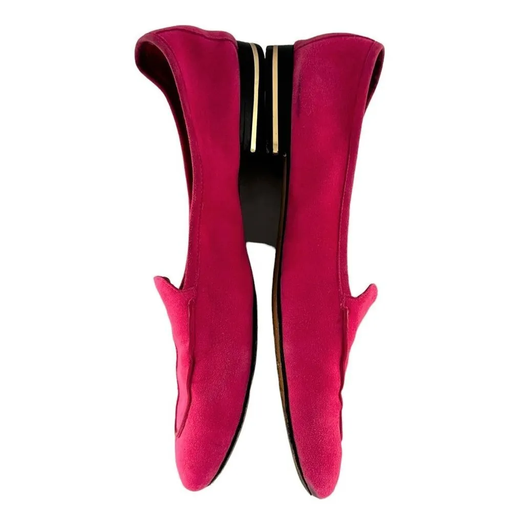 Michael Kors Italy Fuschia Pink Suede Loafers Flats Size 38.5 - Image 7