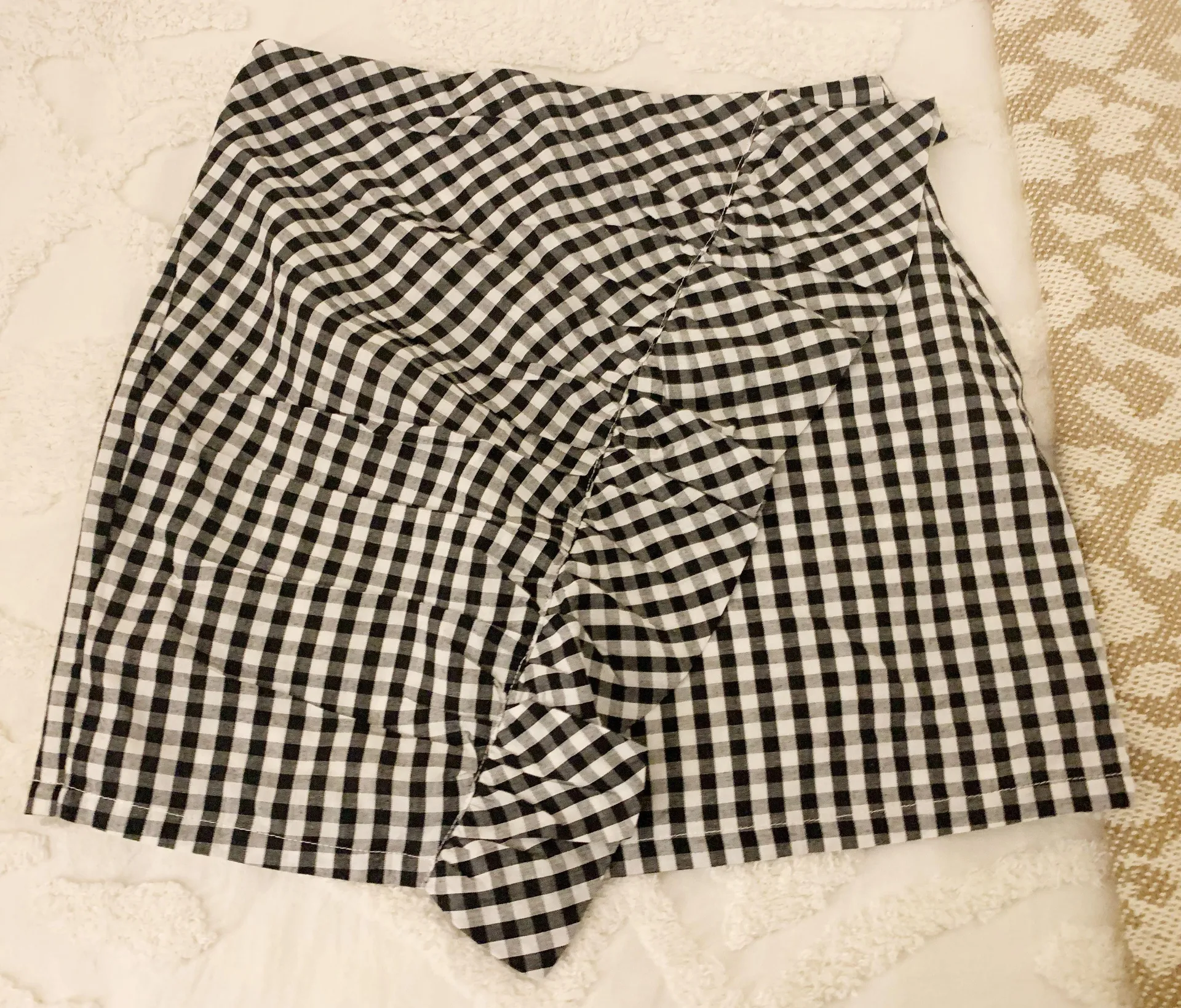 Lulu’s Gingham Ruffle Mini Skirt  - Image 5