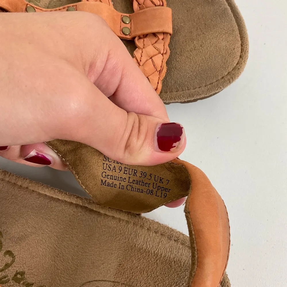 Aetrex Reese Braided Leather Strappy Sandals Size 9 - Image 8