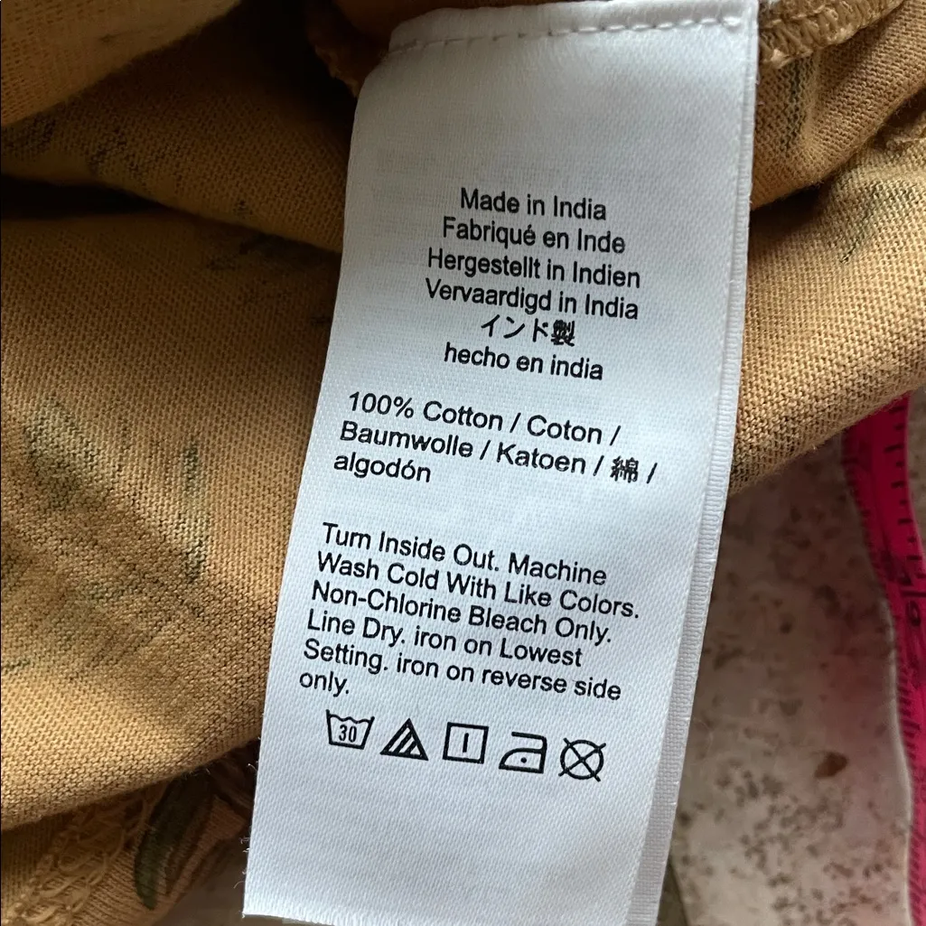 J.Crew Collection Jersey Embellished T-shirt Tan Tonal Tulip Block Print - Image 14