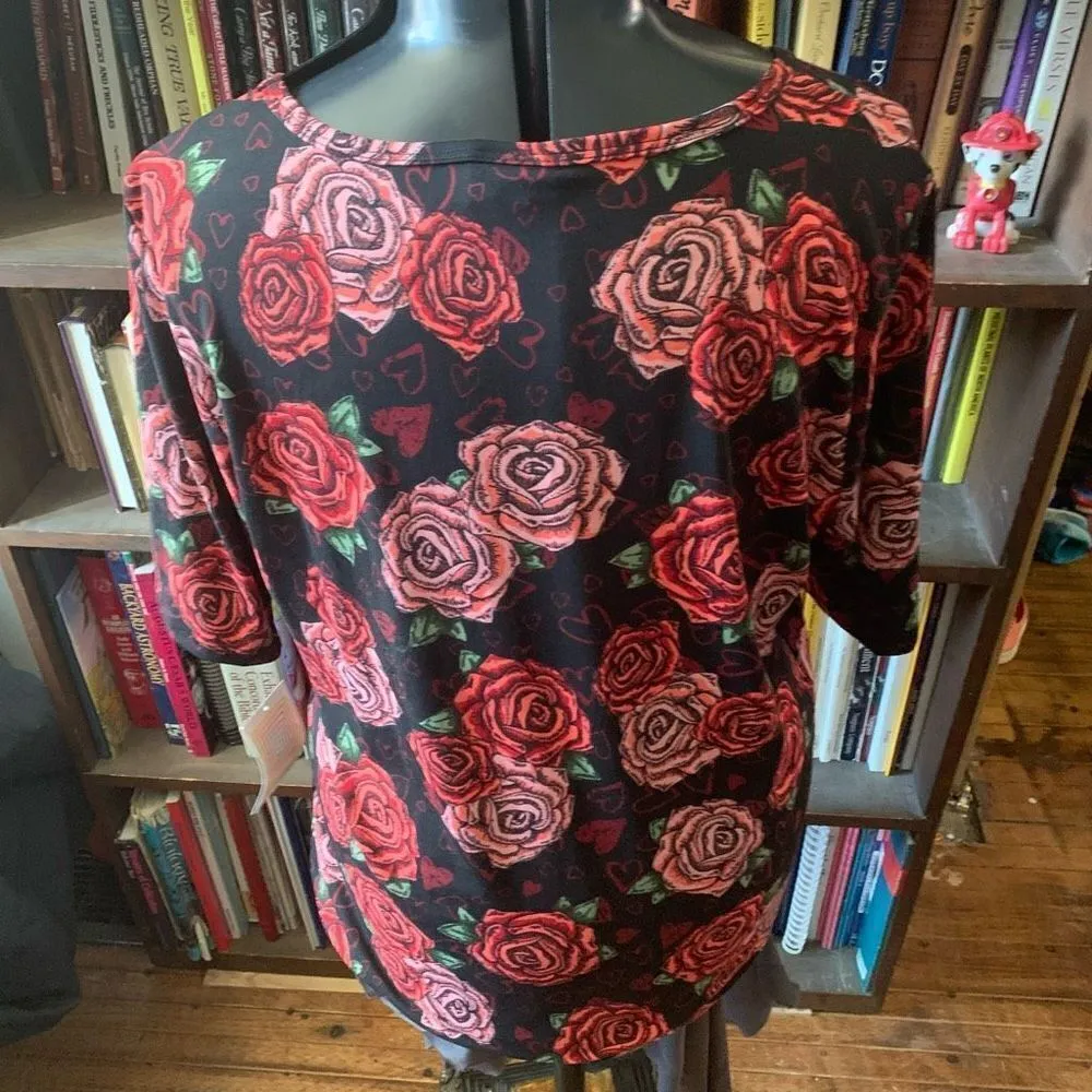 Lularoe valentine barbiecore rose 3xl flowy tunic - Image 2